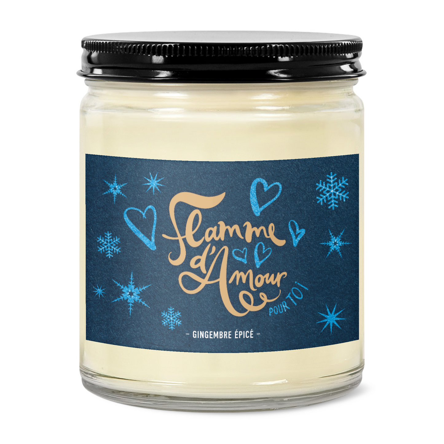 FLAMME D'AMOUR | Gingembre épicé | Cire de soja artisanale, 225g