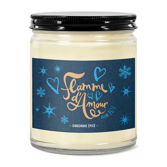 FLAMME D'AMOUR | Gingembre épicé | Cire de soja artisanale, 225g