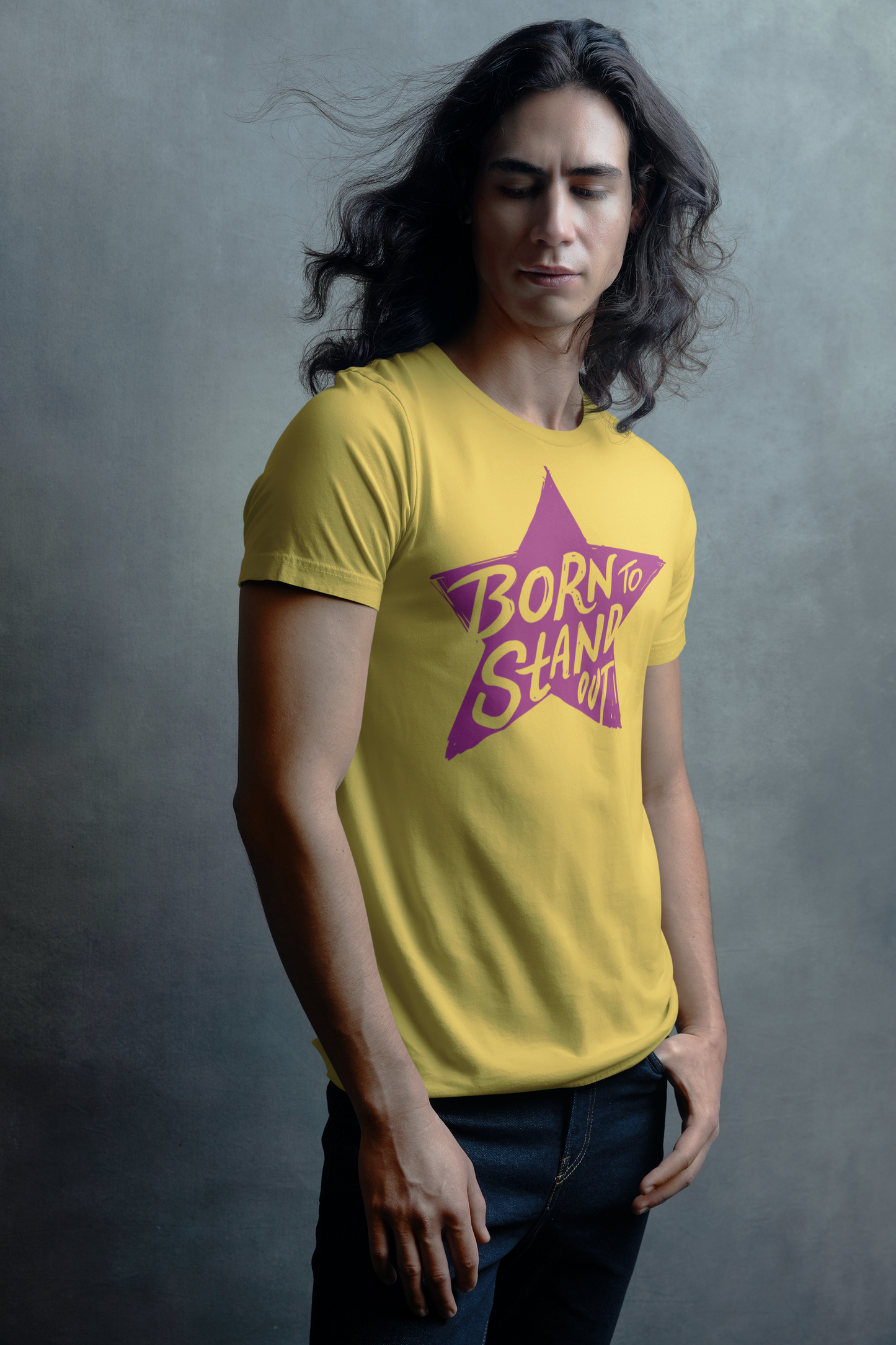BORN TO STAND OUT Gold unisex t-shirt