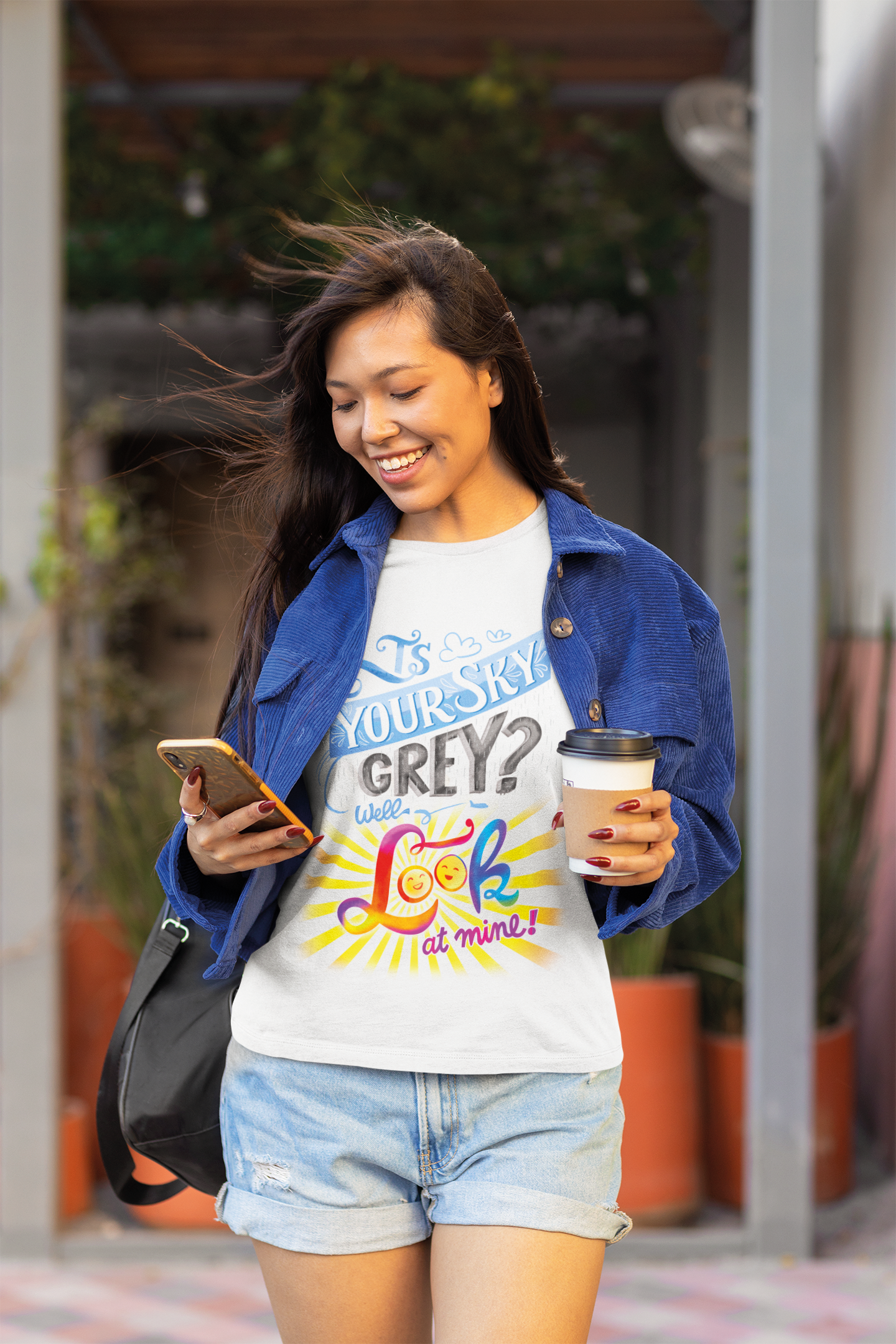 IS YOUR SKY GREY? WELL, LOOK AT MINE! | Tshirt Blanc | Unisexe