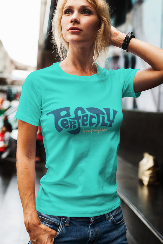 Unisex t-shirt PERFECTLY IMPERFECT Teal
