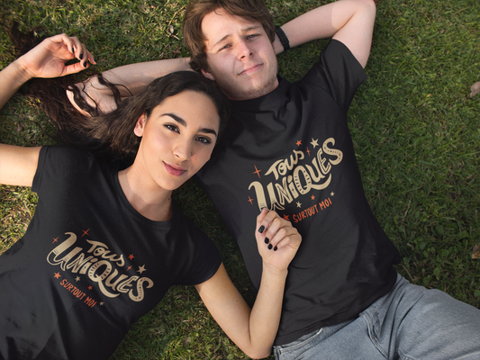 Unisex T-shirt ALL UNIQUE Black