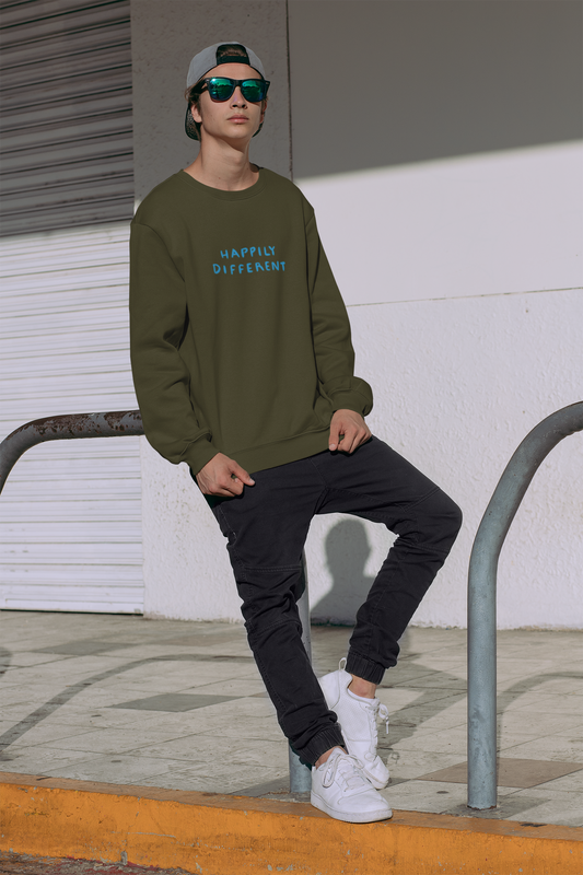 Unisex T-shirt HAPPILY DIFFERENT Military Green