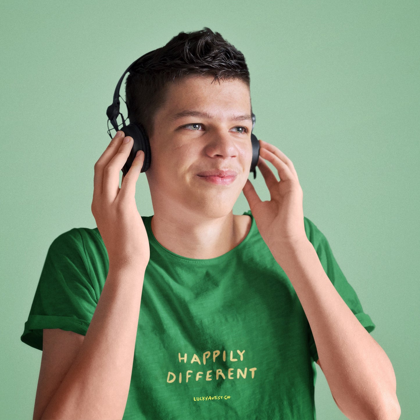 T-shirt HAPPILY Vert | 100% Coton en conversion biologique