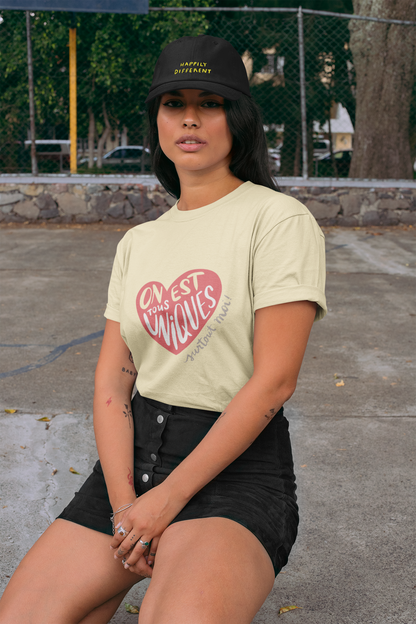 Unisex T-shirt ALL UNIQUE HEART Natural